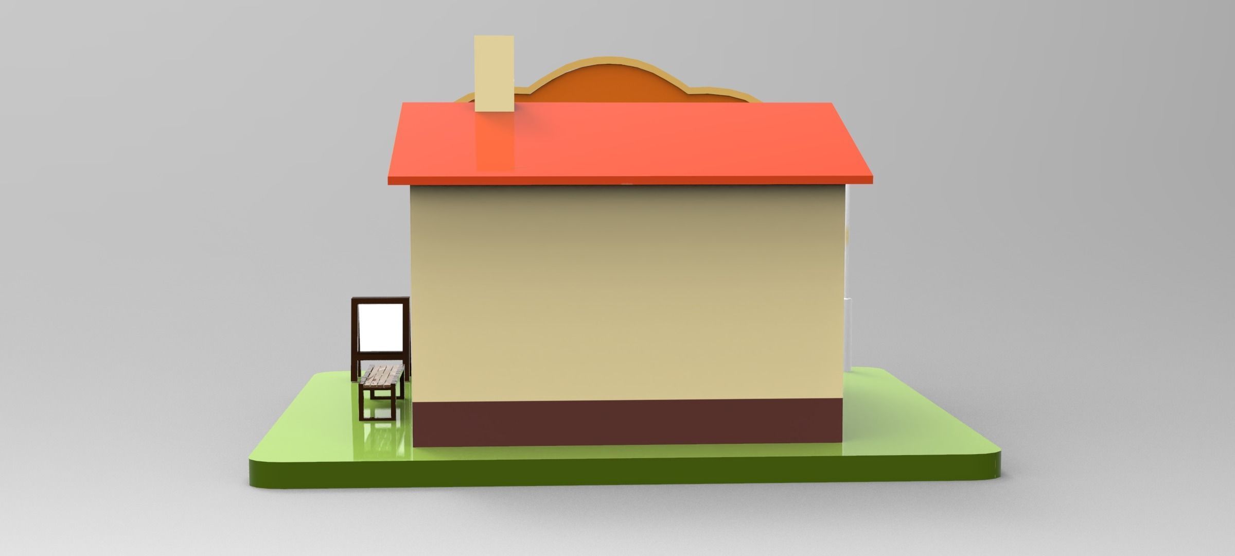 Cartoon Bakery Shop Low-poly 3D model_8