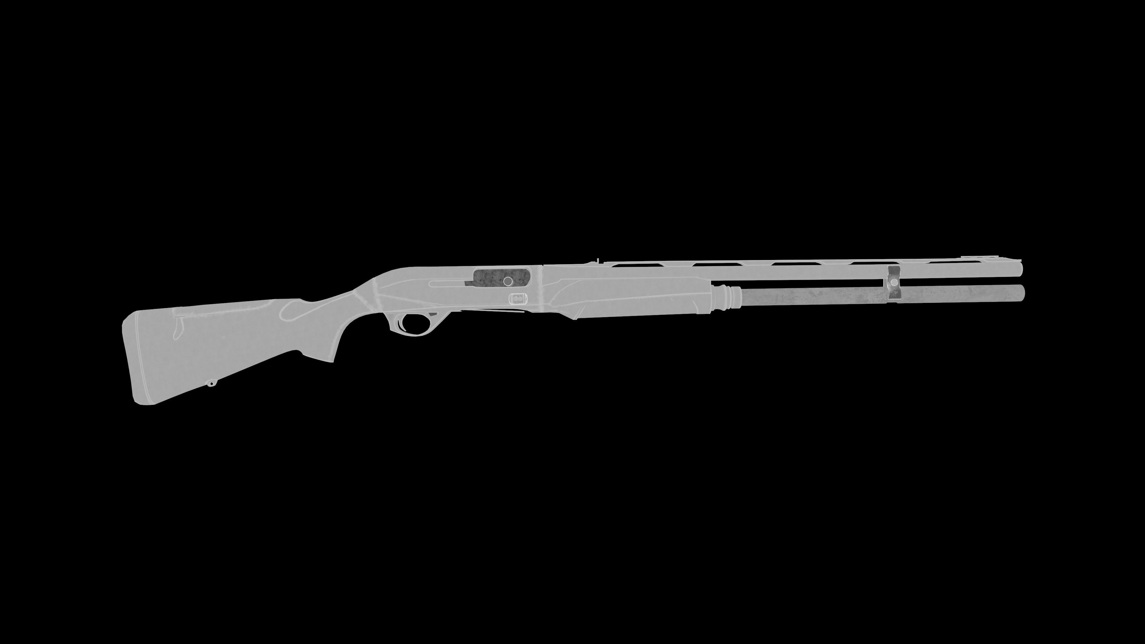 Benelli M2 SP  Low-poly 3D model_12