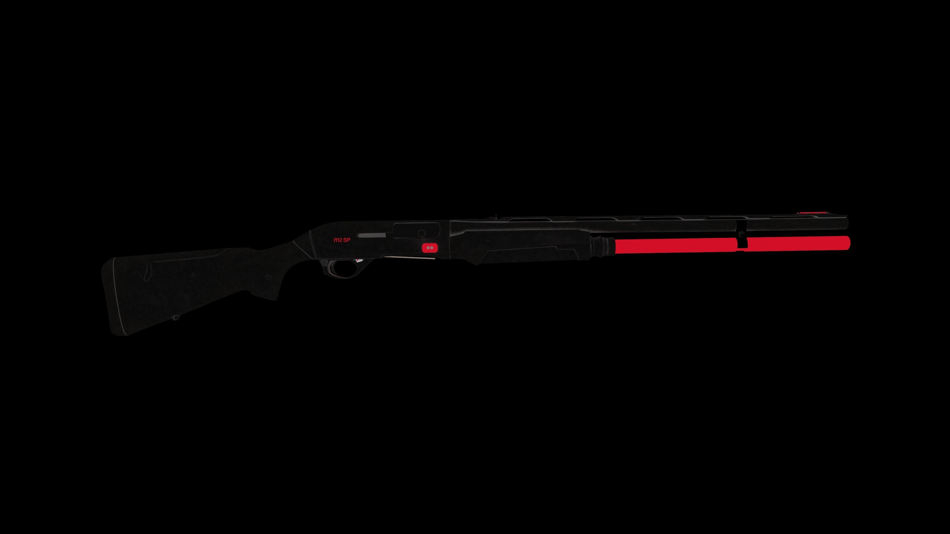 Benelli M2 SP  Low-poly 3D model_6