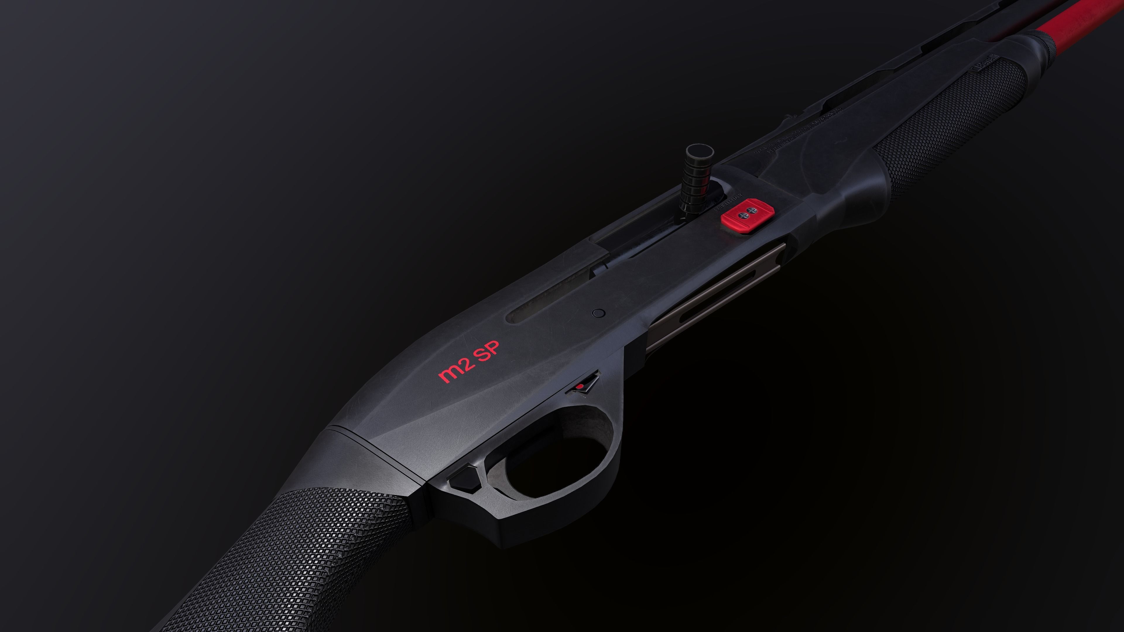 Benelli M2 SP  Low-poly 3D model_5