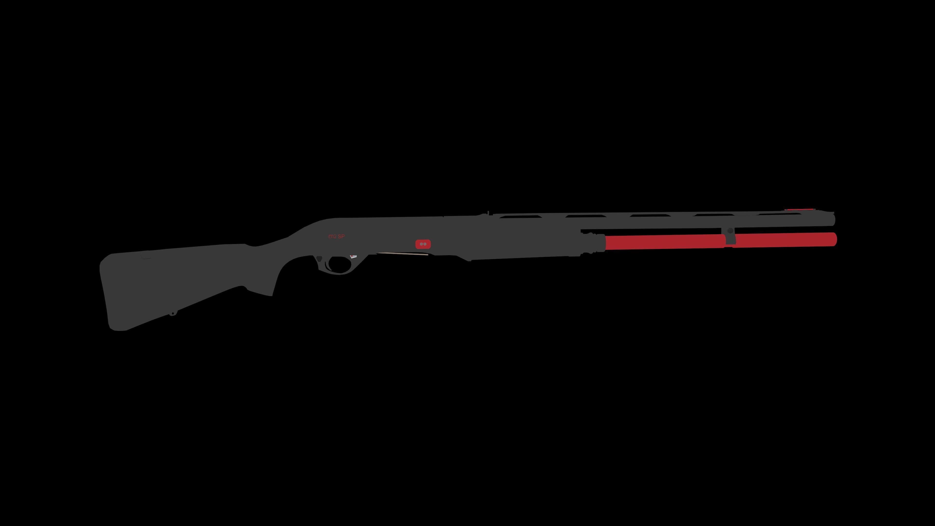 Benelli M2 SP  Low-poly 3D model_11