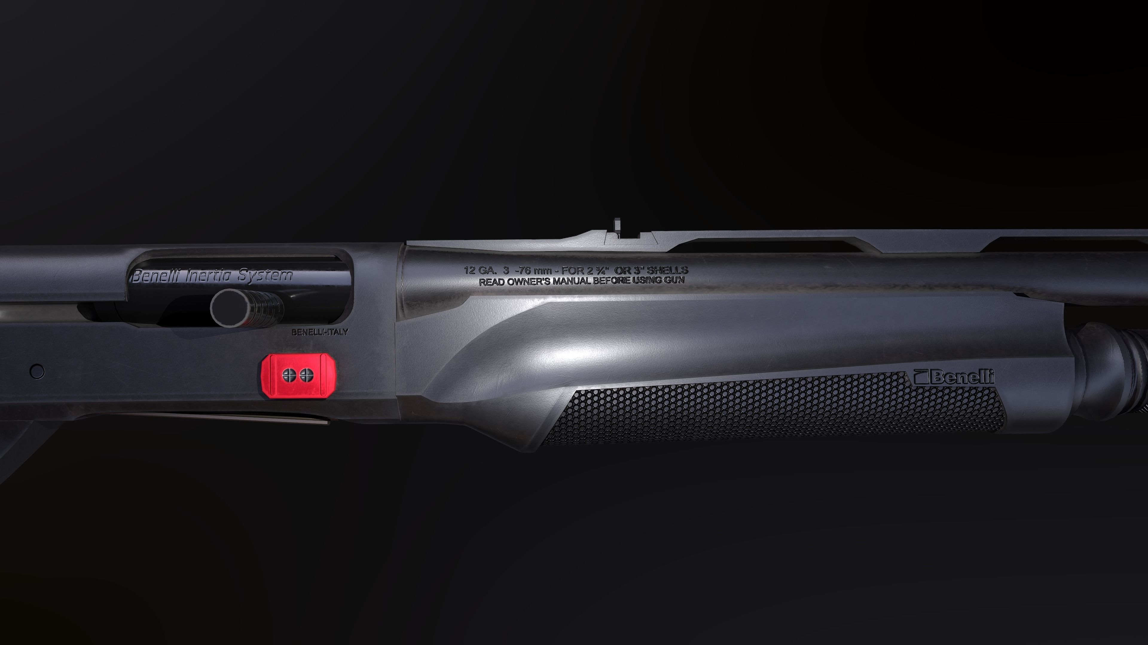 Benelli M2 SP  Low-poly 3D model_4