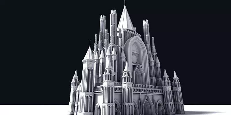 Medieval Castle 3D model_0