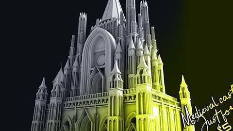 Medieval Castle 3D model_6