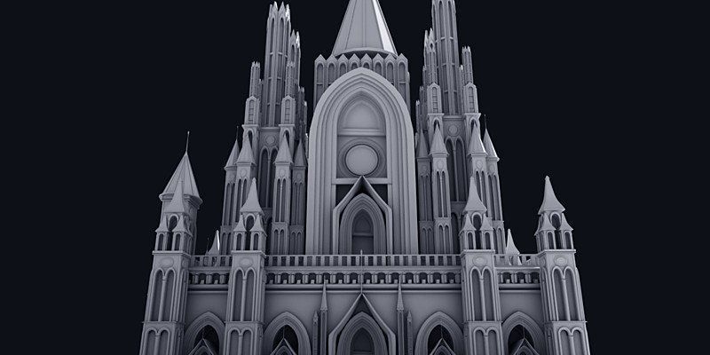 Medieval Castle 3D model_2