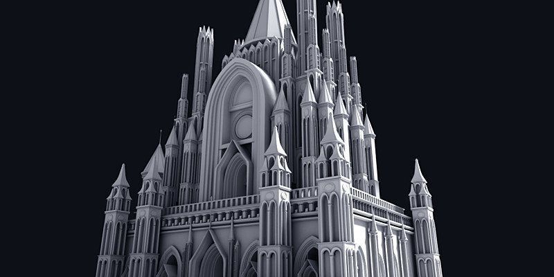 Medieval Castle 3D model_1