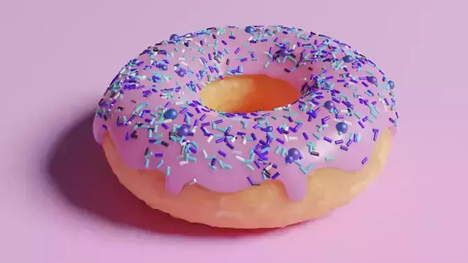 Oily donut 3D model