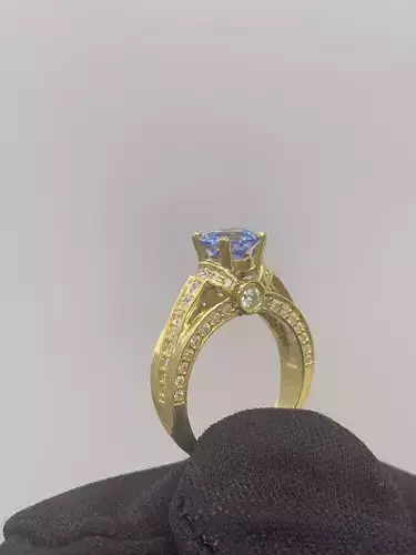 Woman diamonds ring WNA0001 3D print model 