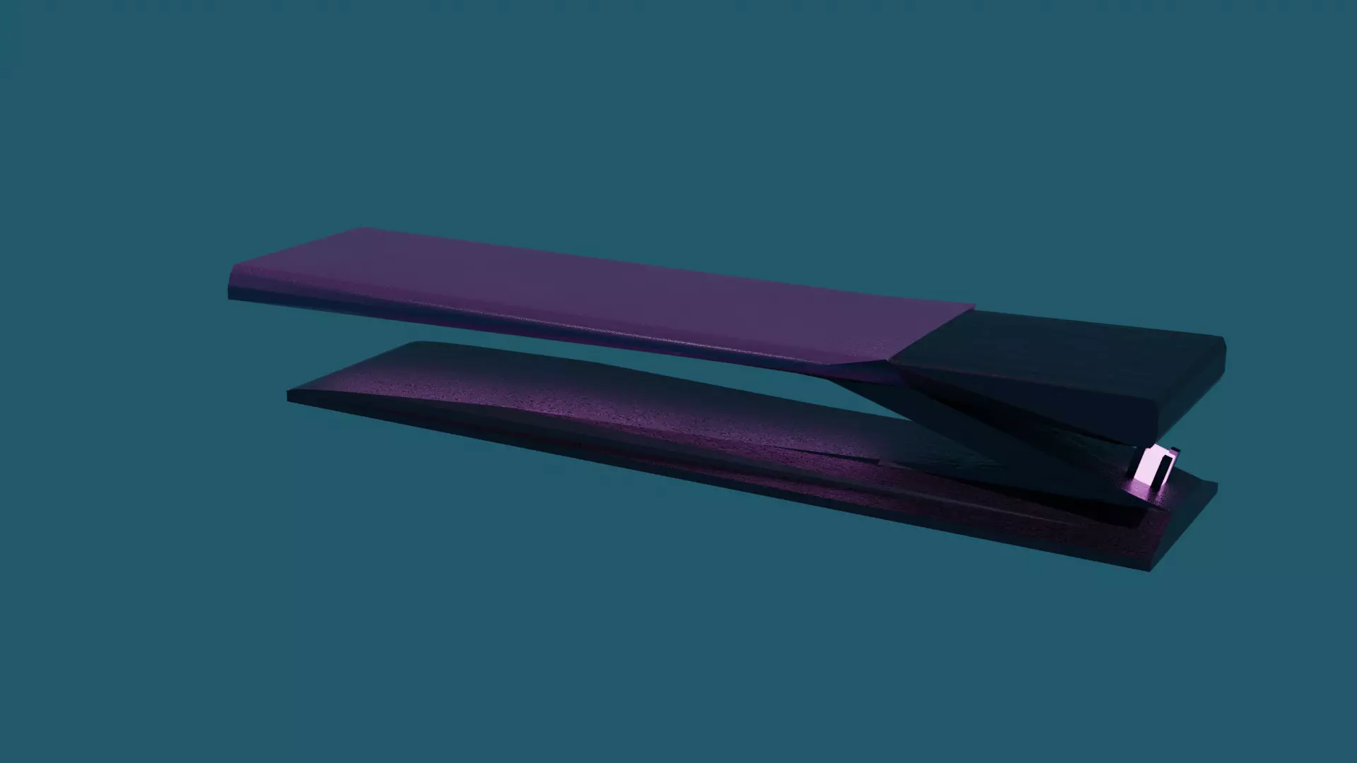 Cyberpunk Bench Low-poly 3D model