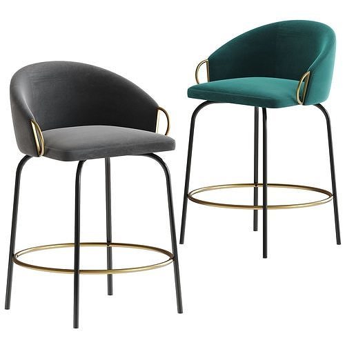 Claire Counter Bar Stool 3D model