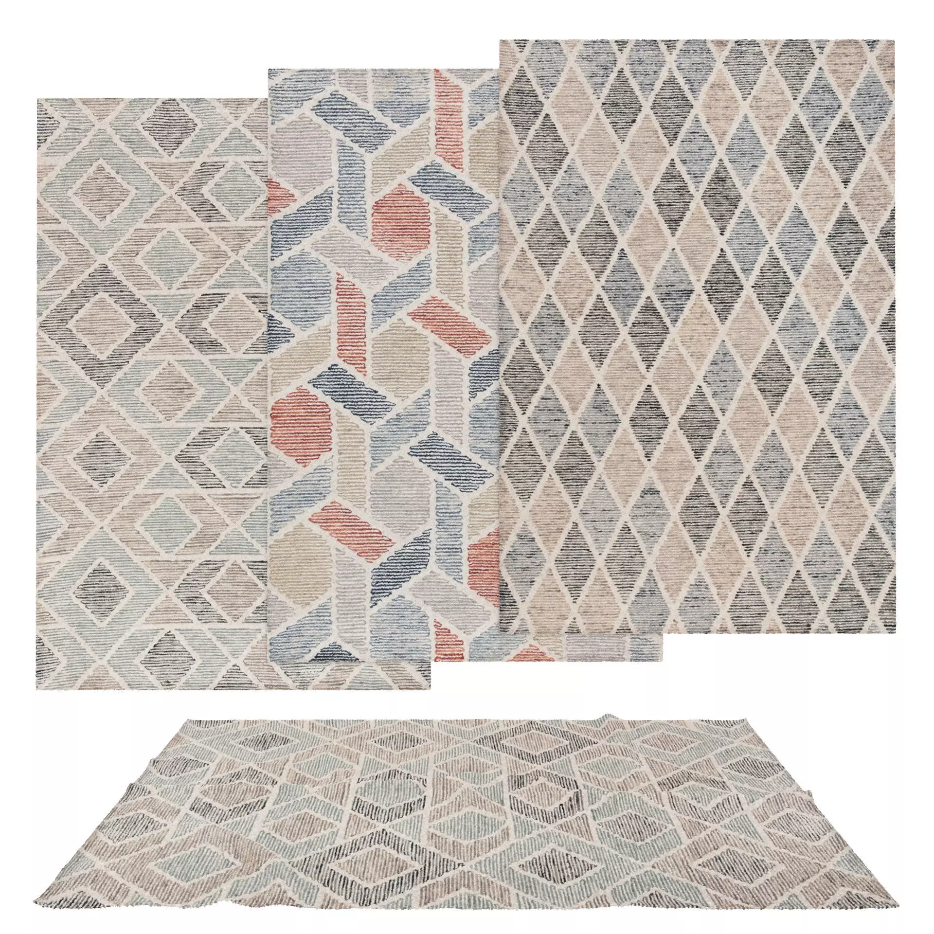 Rugs No 596 Low-poly 3D model_0