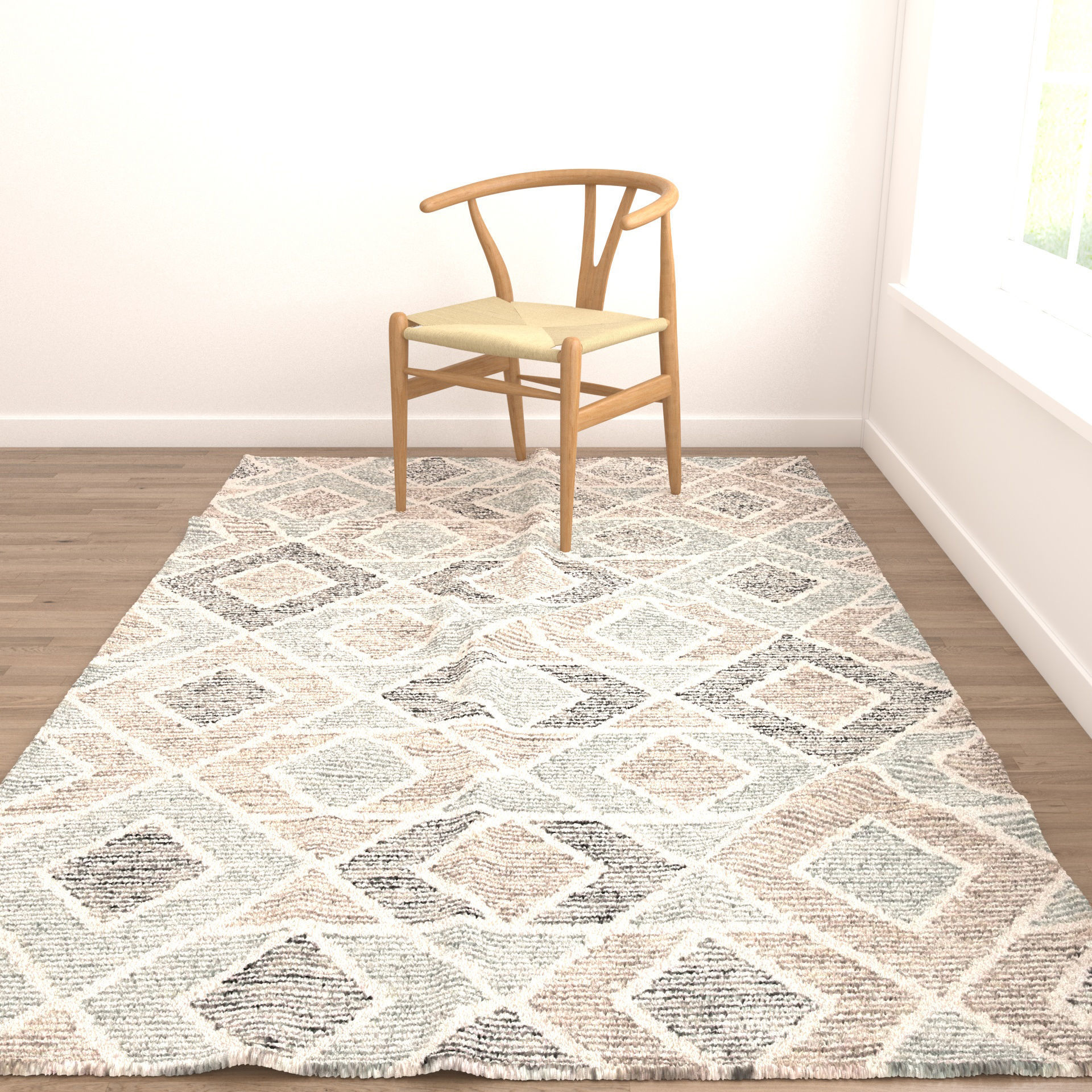 Rugs No 596 Low-poly 3D model_3