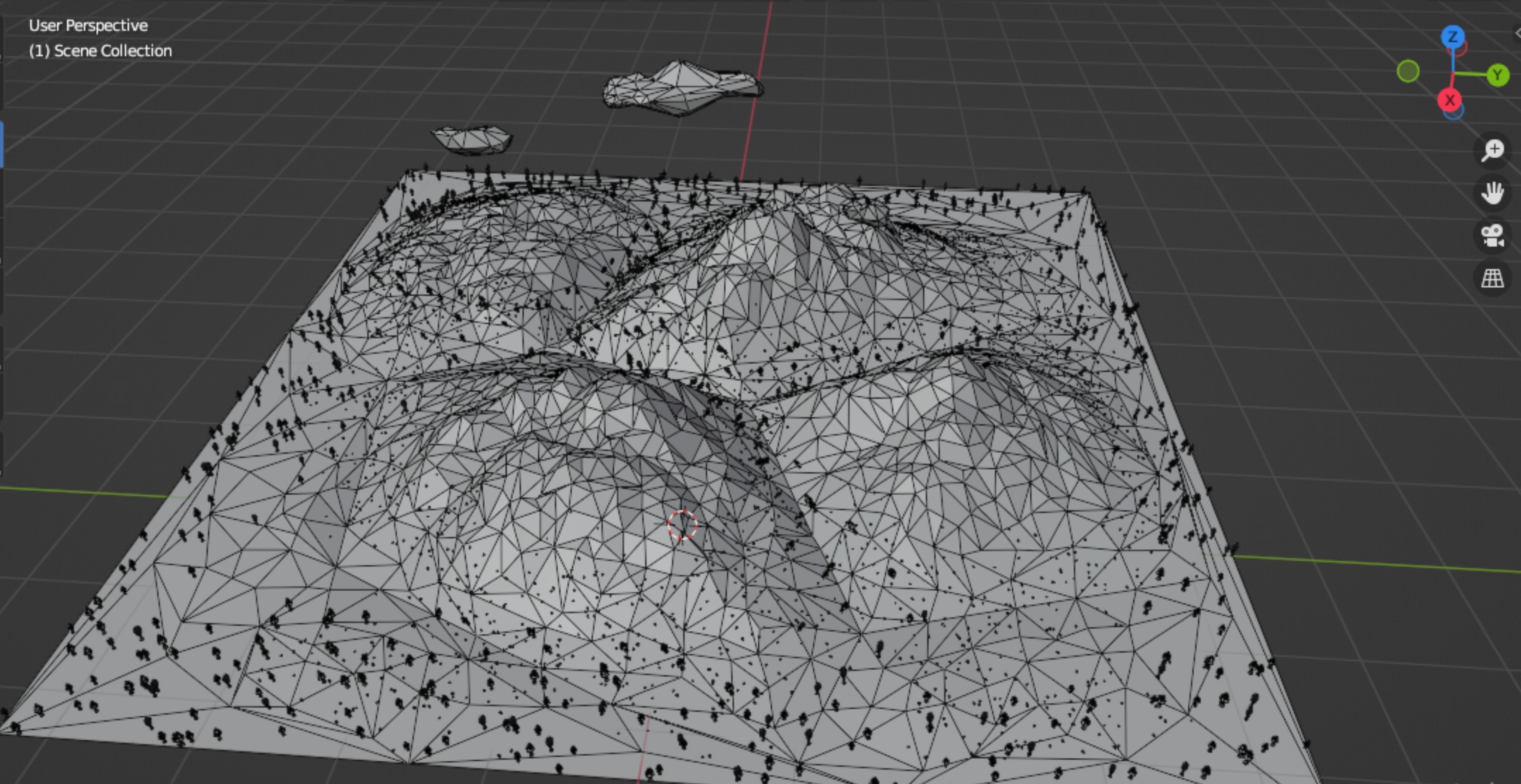 Cartoon low poly mountains pack Low-poly 3D model 3D model_5