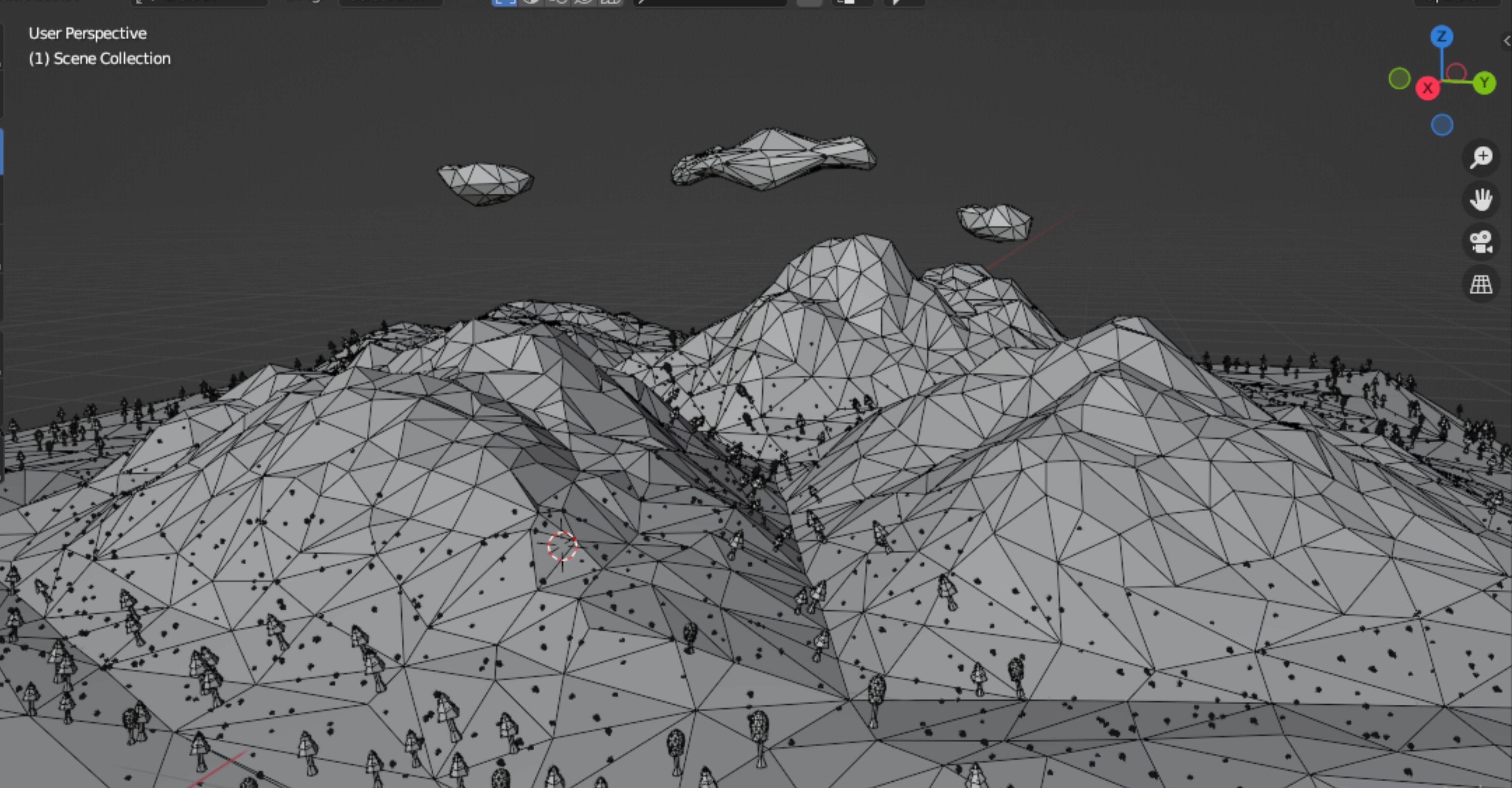 Cartoon low poly mountains pack Low-poly 3D model 3D model_4