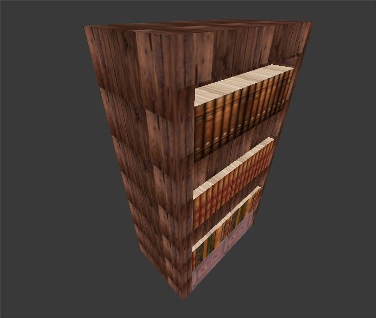Skull Manor Bookshelf Free low-poly 3D model_5