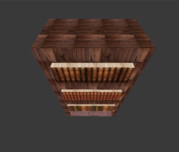 Skull Manor Bookshelf Free low-poly 3D model_3