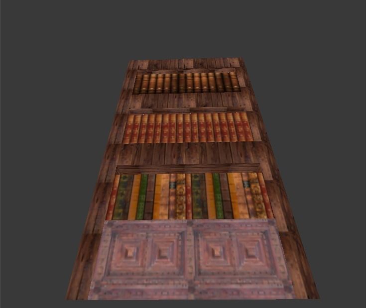Skull Manor Bookshelf Free low-poly 3D model_2