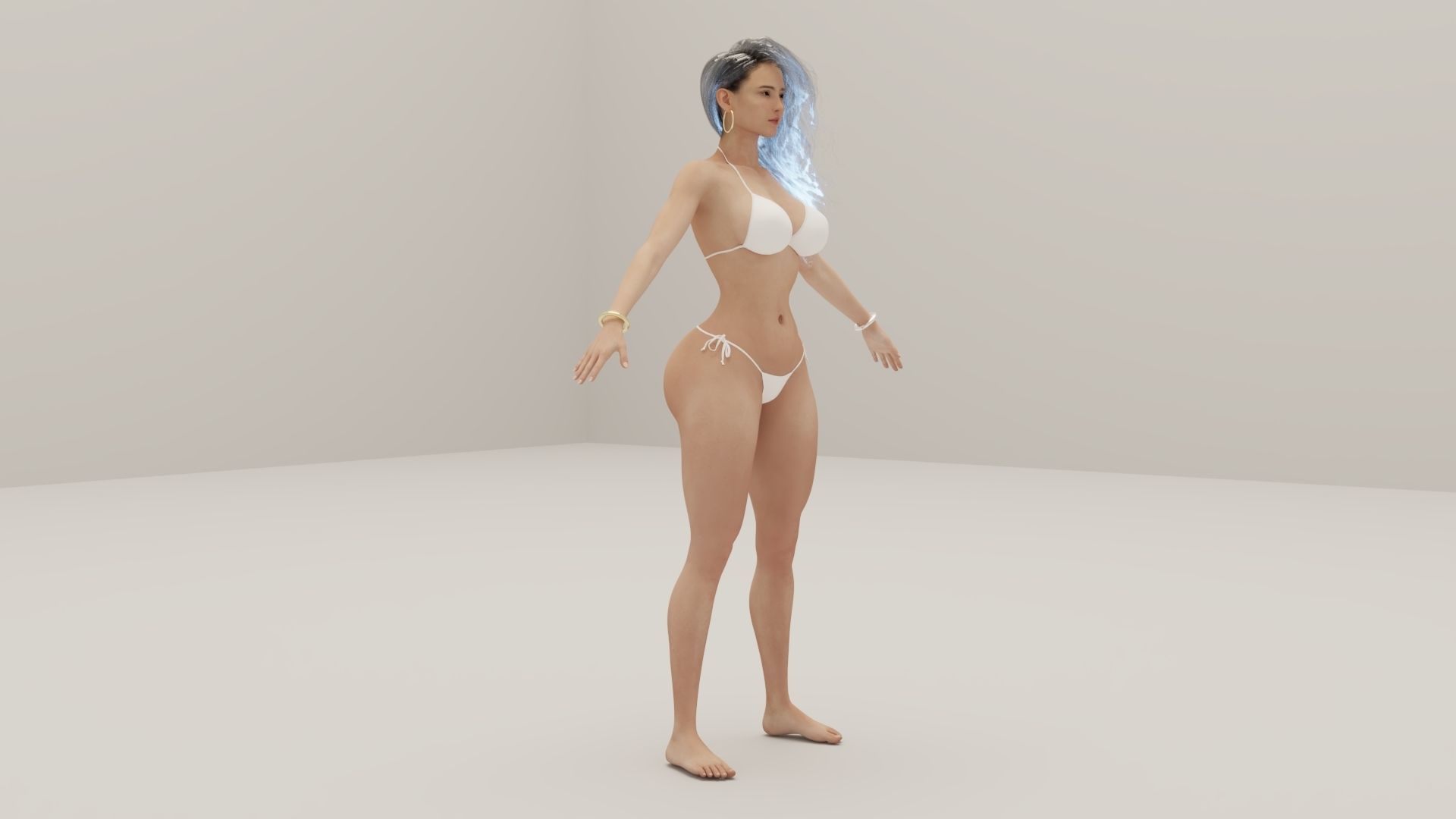 Bikini Girl 3D model_1