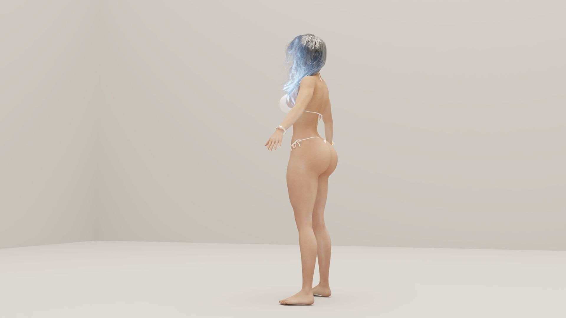 Bikini Girl 3D model_4