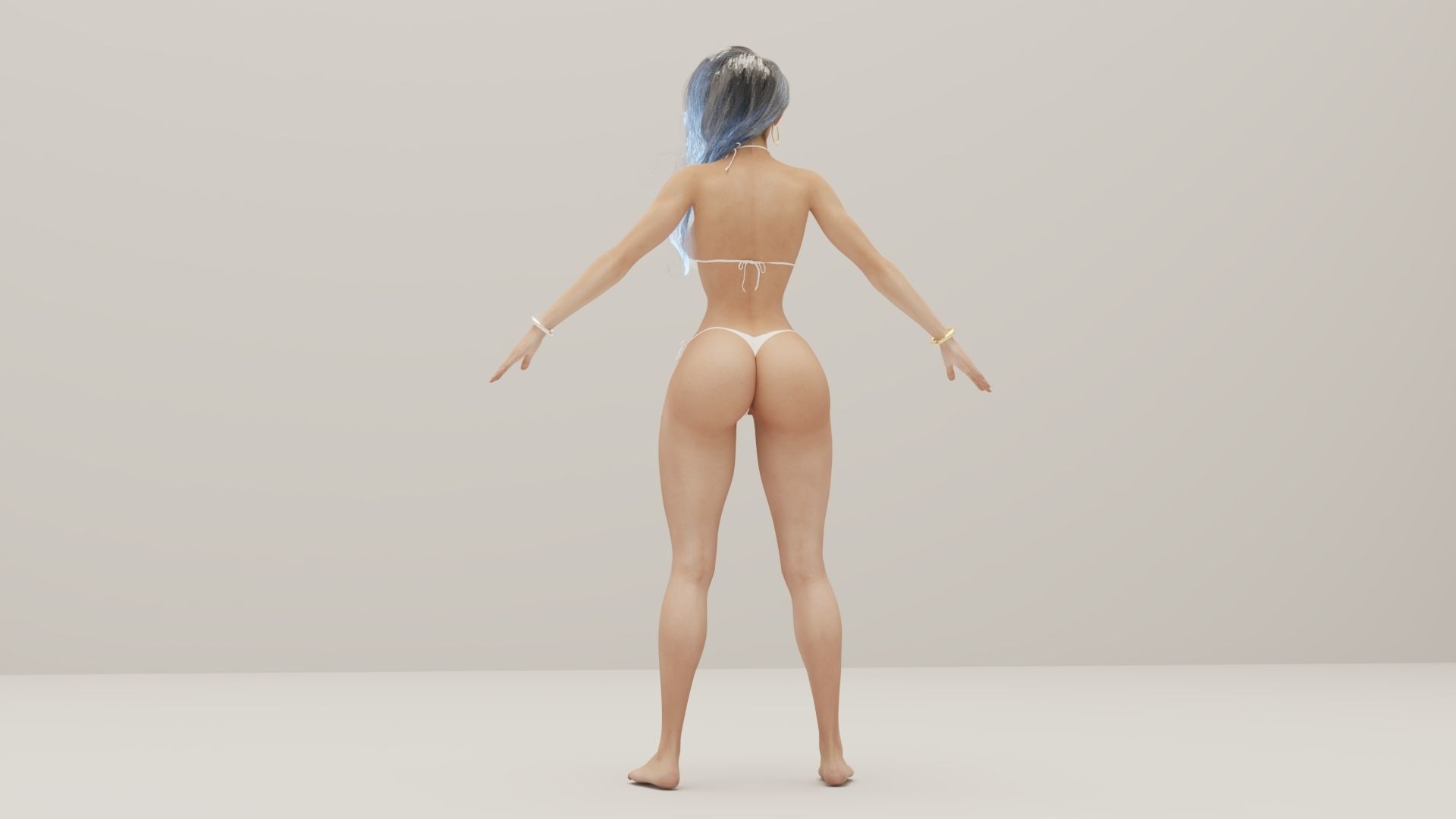 Bikini Girl 3D model_3
