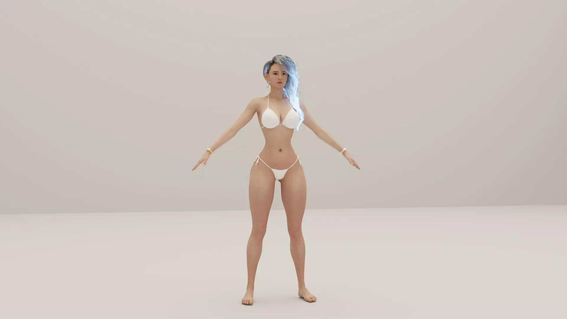 Bikini Girl 3D model_0