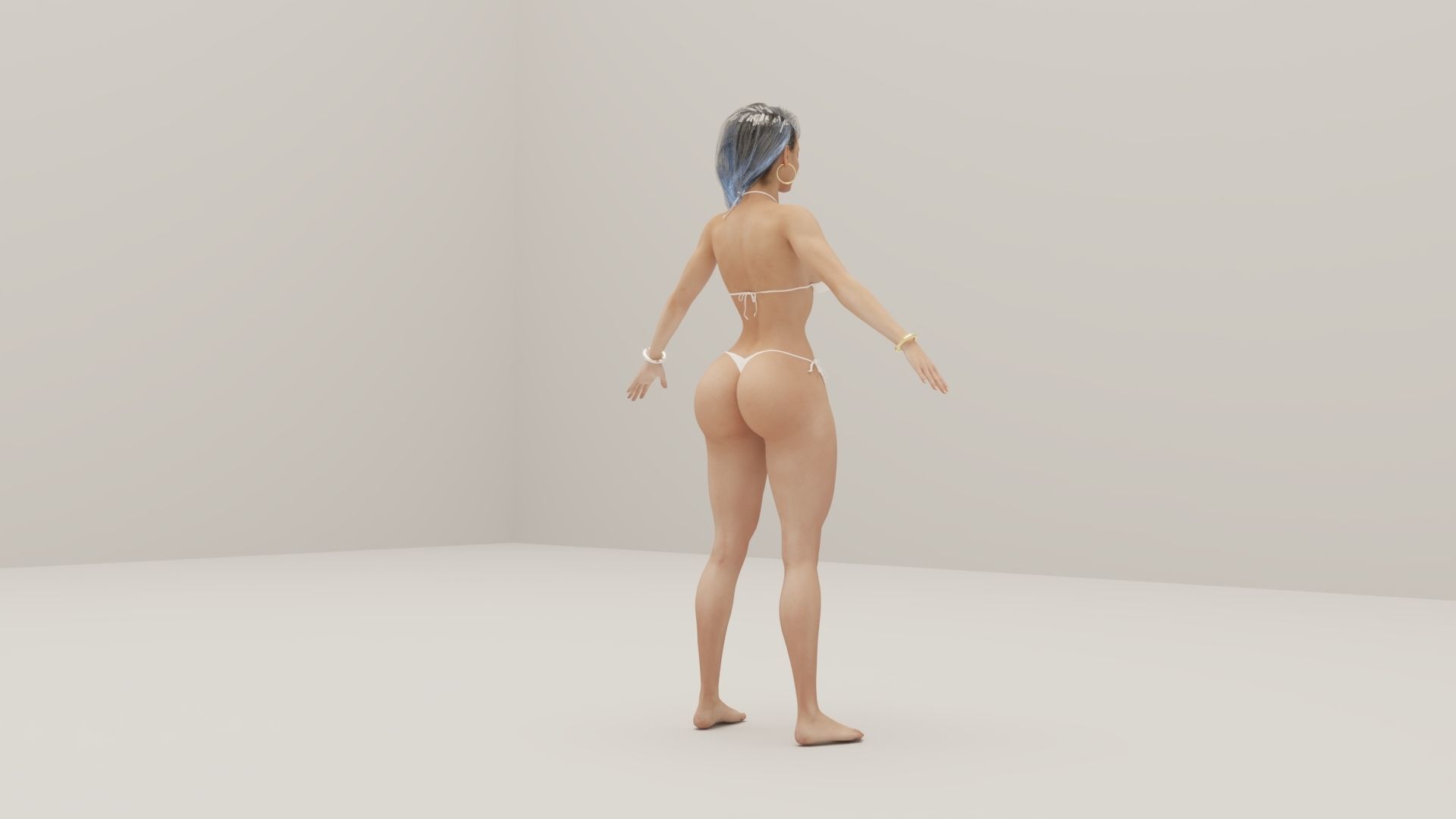 Bikini Girl 3D model_2
