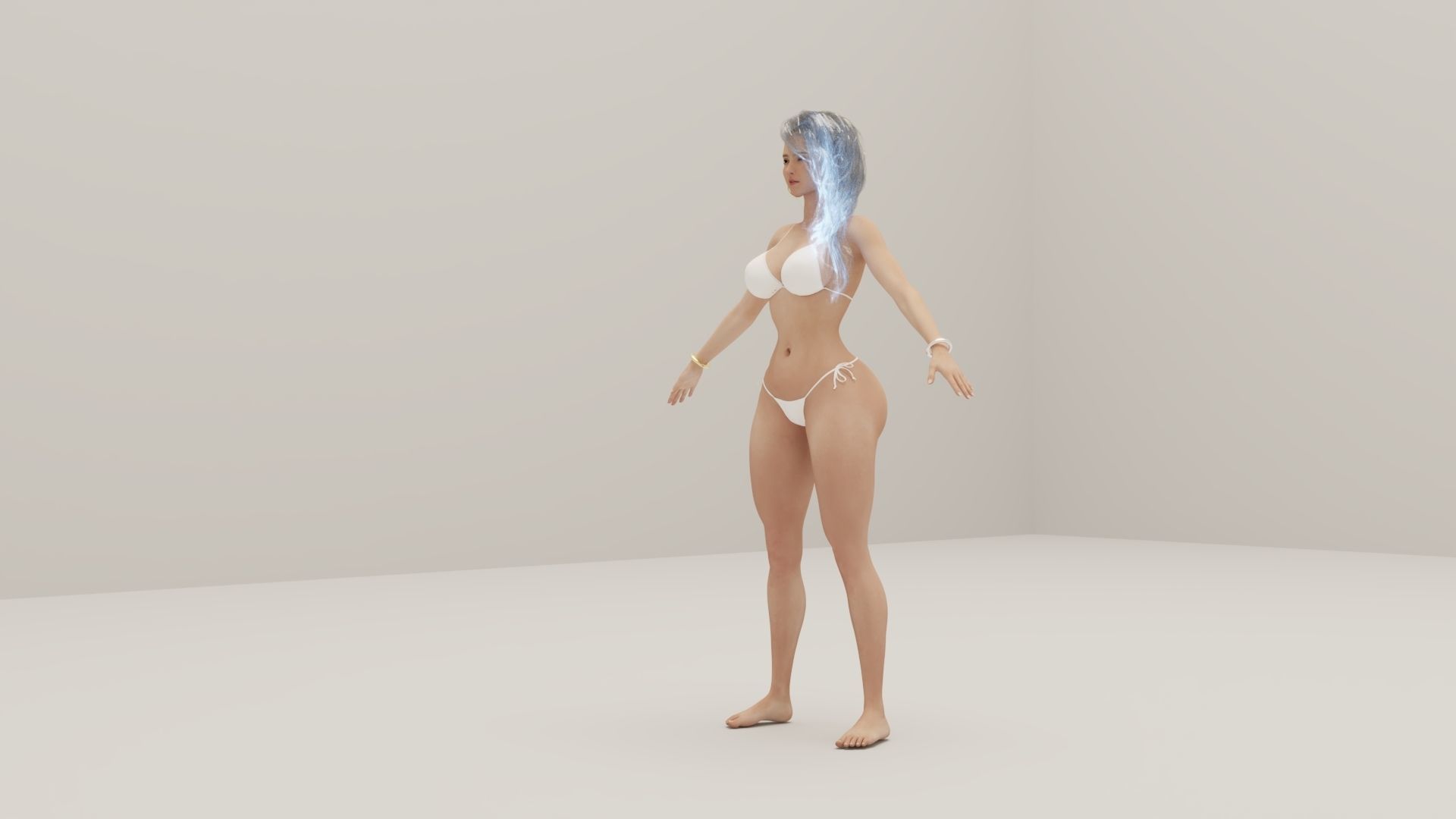 Bikini Girl 3D model_5