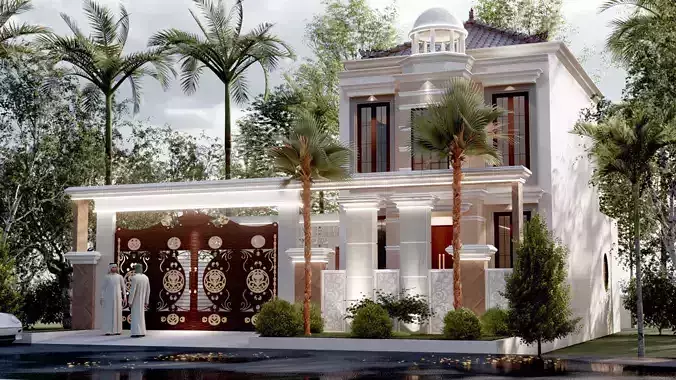 RUMAH MEWAH 6X14 METER DUA LANTAI