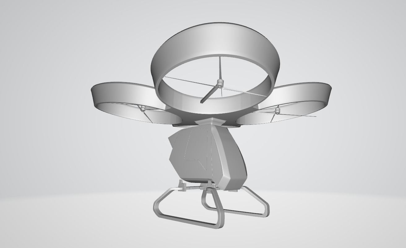 El Cezeri Futuristic Vtol Car Low-poly 3D model_1