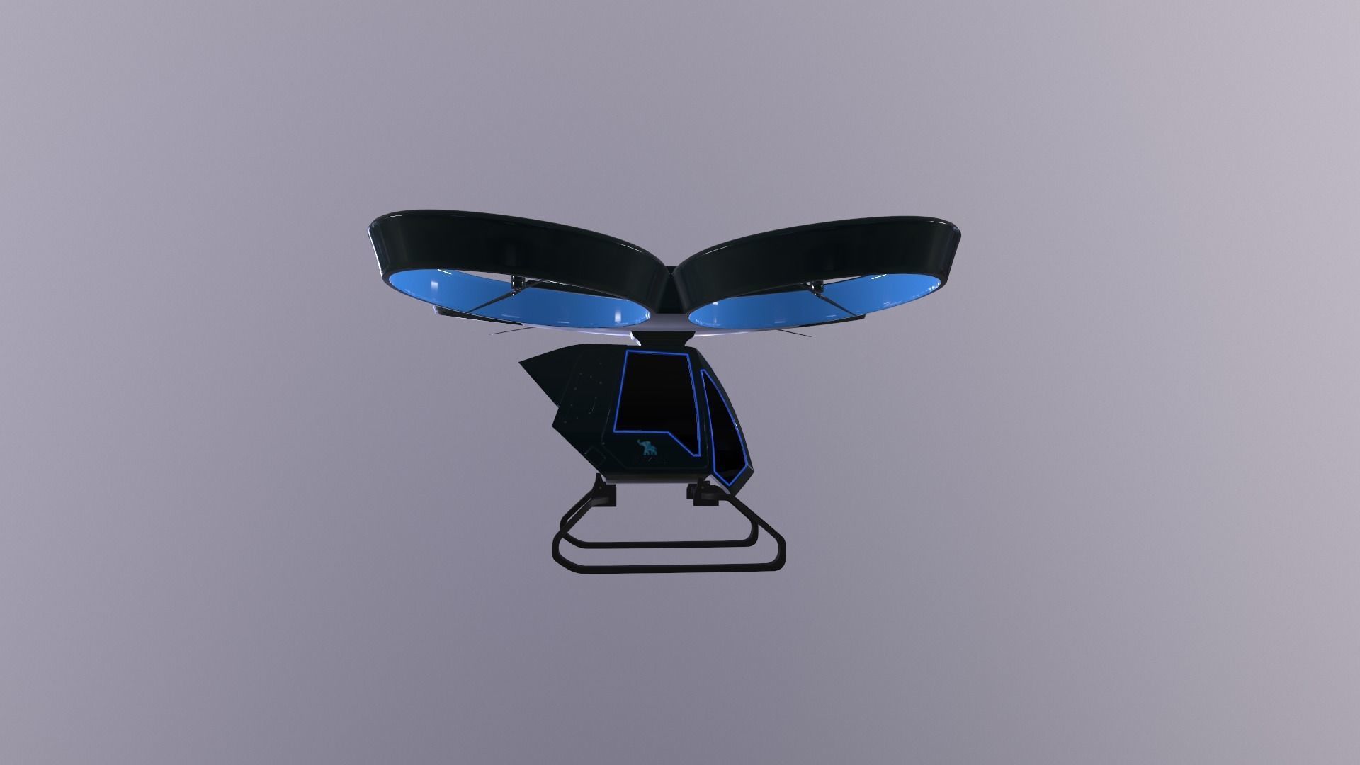 El Cezeri Futuristic Vtol Car Low-poly 3D model_9