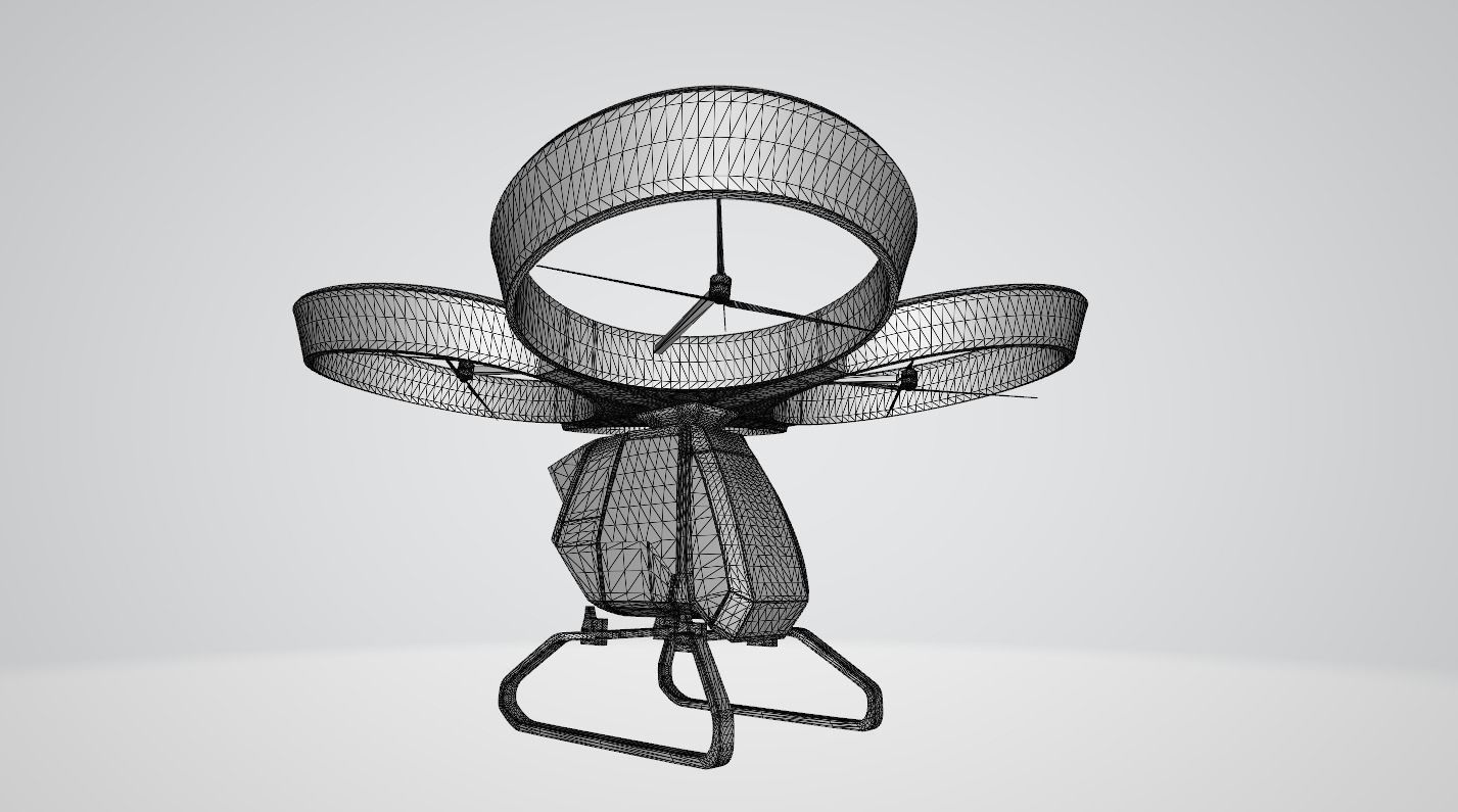 El Cezeri Futuristic Vtol Car Low-poly 3D model_10