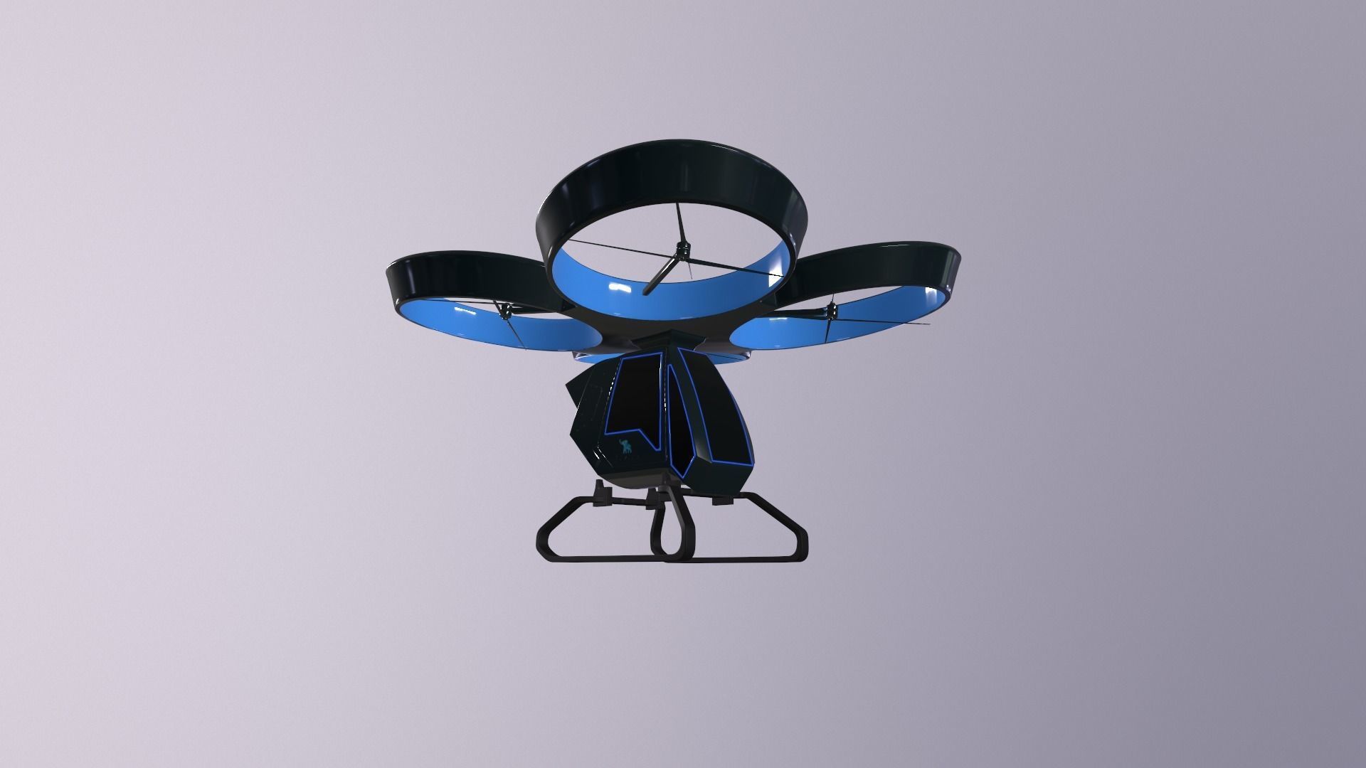 El Cezeri Futuristic Vtol Car Low-poly 3D model_2