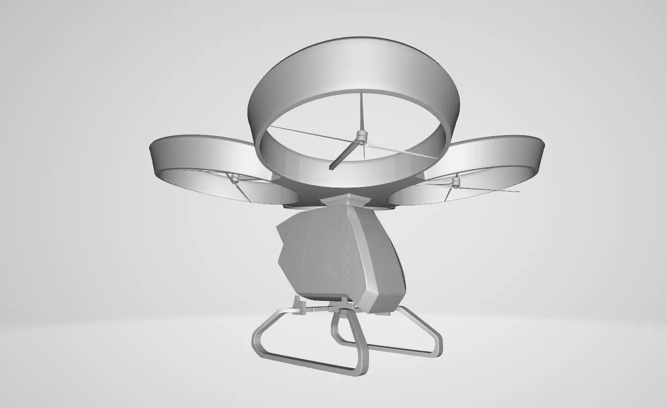 El Cezeri Futuristic Vtol Car Low-poly 3D model_0