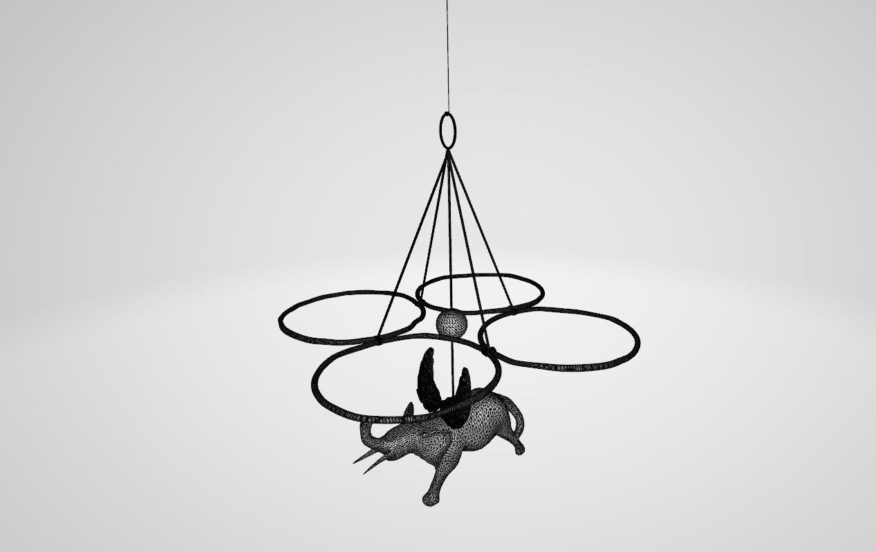 El Cezeri Design Elephant Low-poly 3D model_3