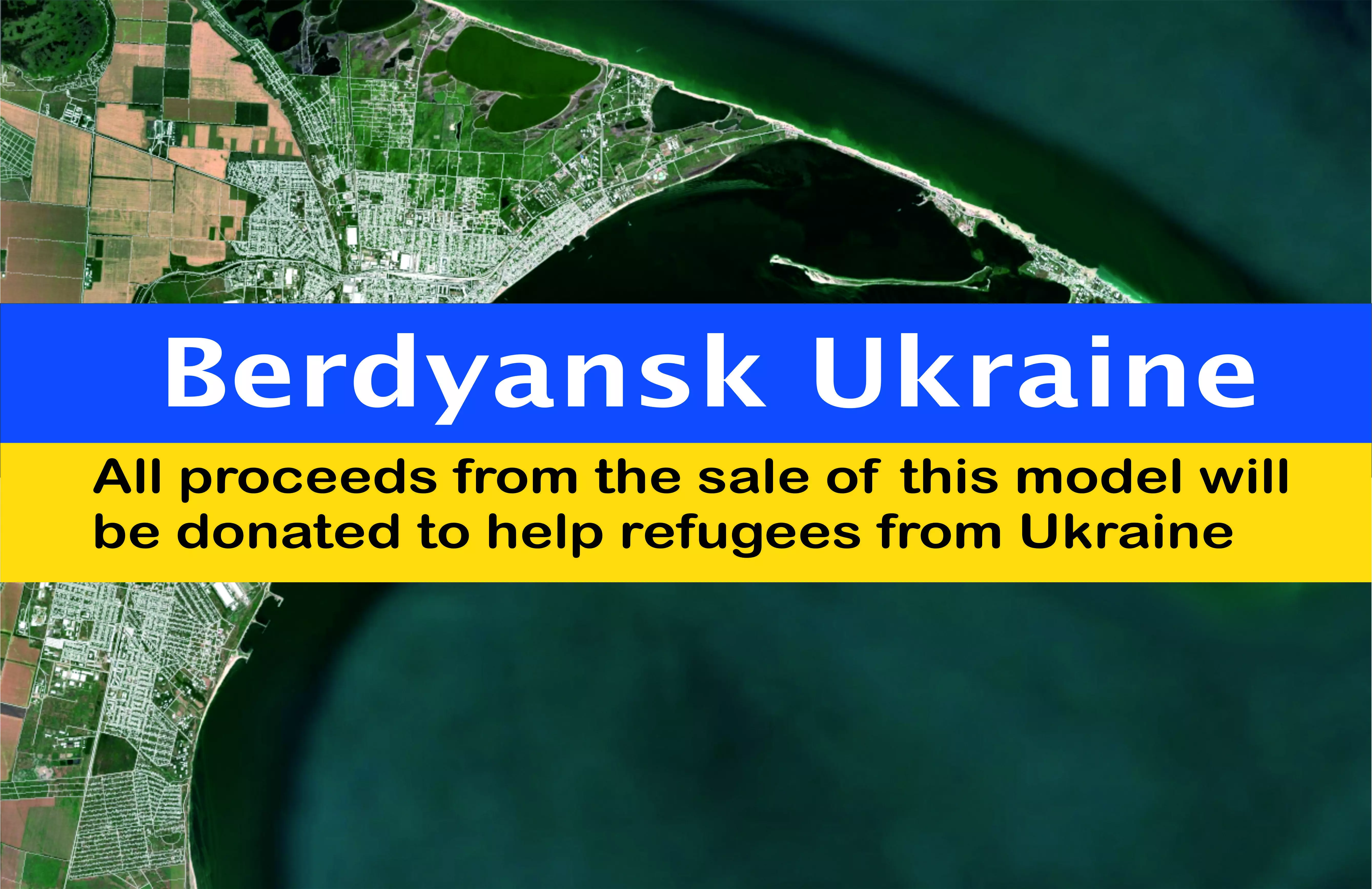 Cityscape Berdyansk Ukraine 3D model