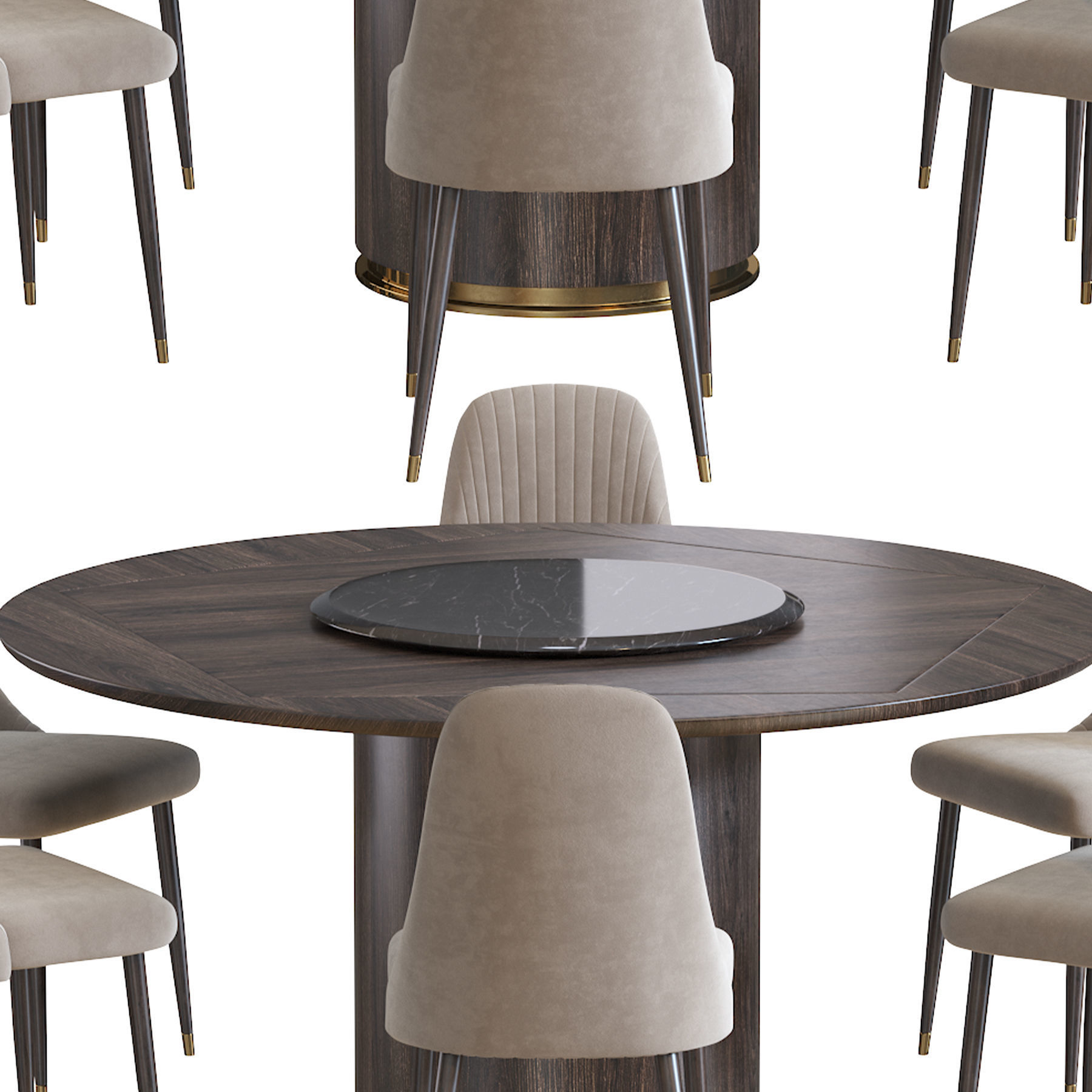 Chair Bary and Otab table 3D model_7