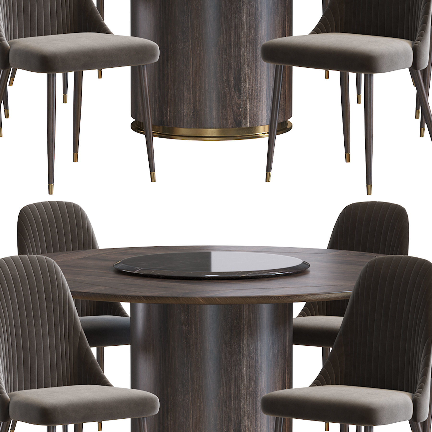 Chair Bary and Otab table 3D model_12