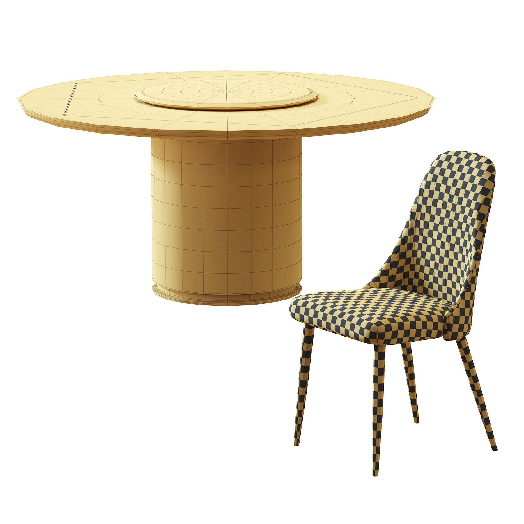 Chair Bary and Otab table 3D model_4
