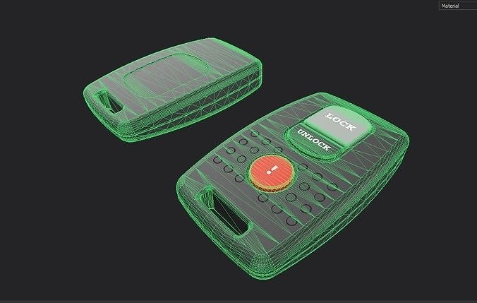 Car key Model 8 Low-poly 3D model 2