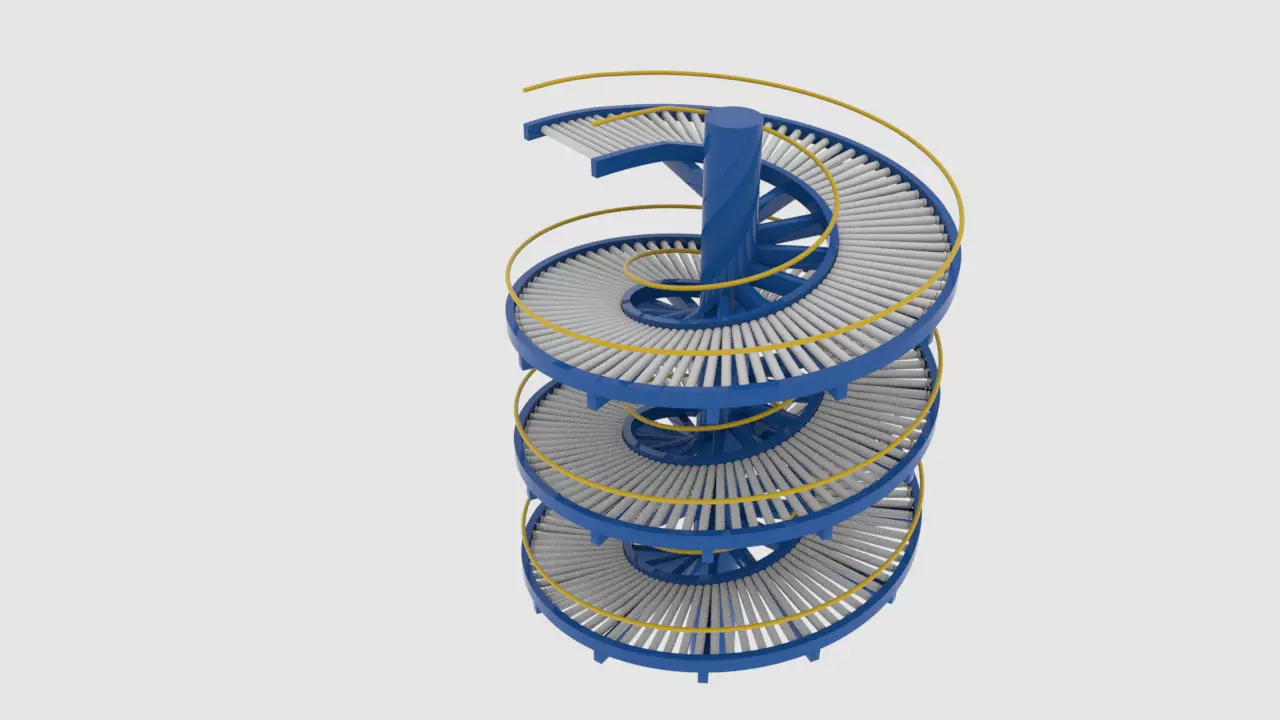 Spiral Conveyor 3D model_0