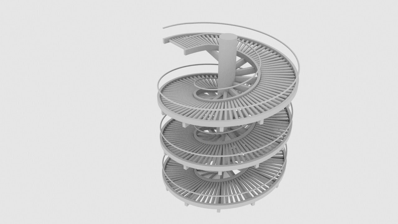 Spiral Conveyor 3D model_2