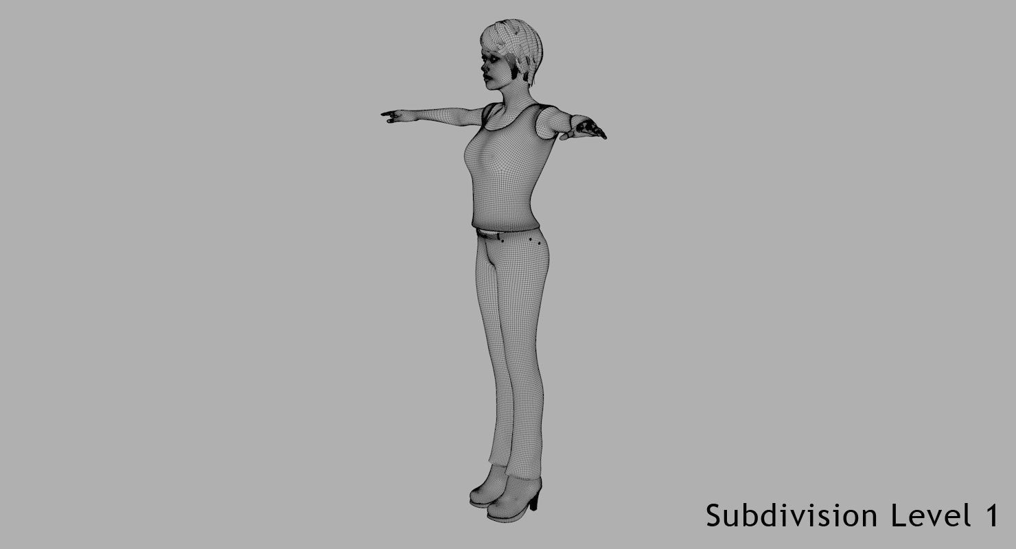 Female Character Rigged 3D model_17
