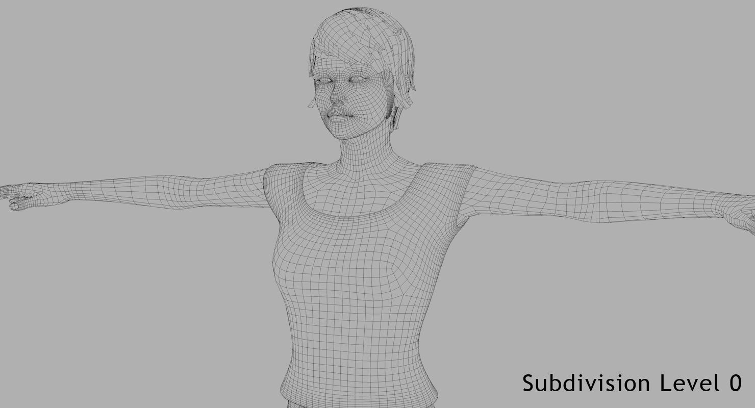 Female Character Rigged 3D model_20