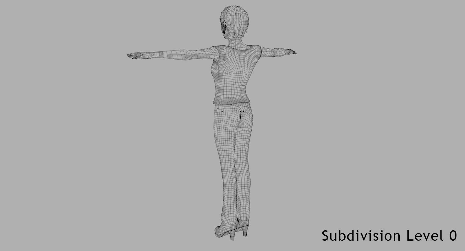 Female Character Rigged 3D model_18