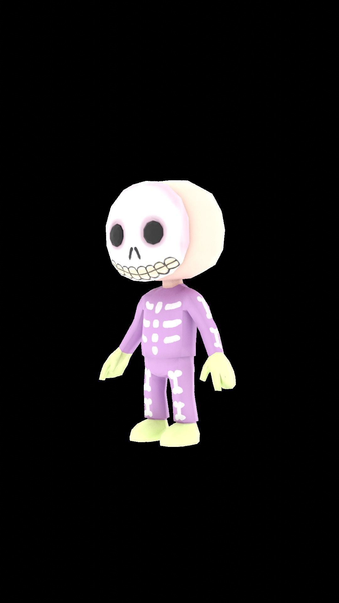 Assets Stickman character 3D Lowpoly Game Mobile Low-poly 3D model_7