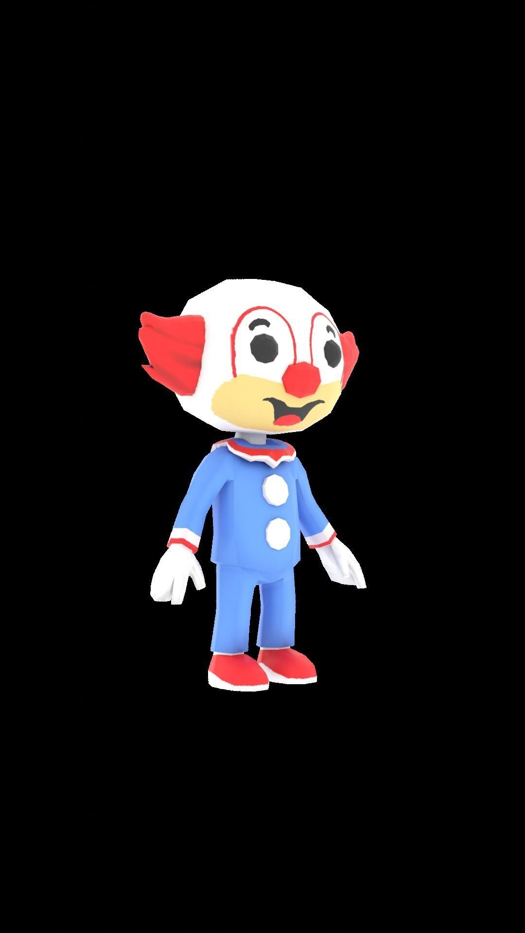 Assets Stickman character 3D Lowpoly Game Mobile Low-poly 3D model_8