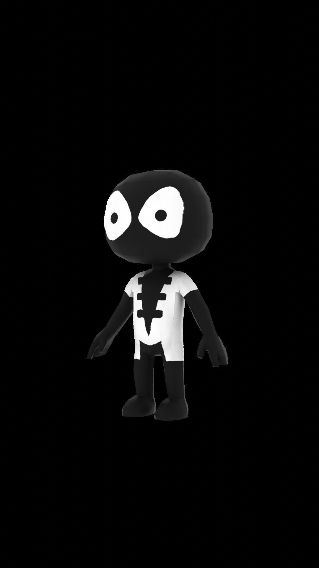 Assets Stickman character 3D Lowpoly Game Mobile Low-poly 3D model_12