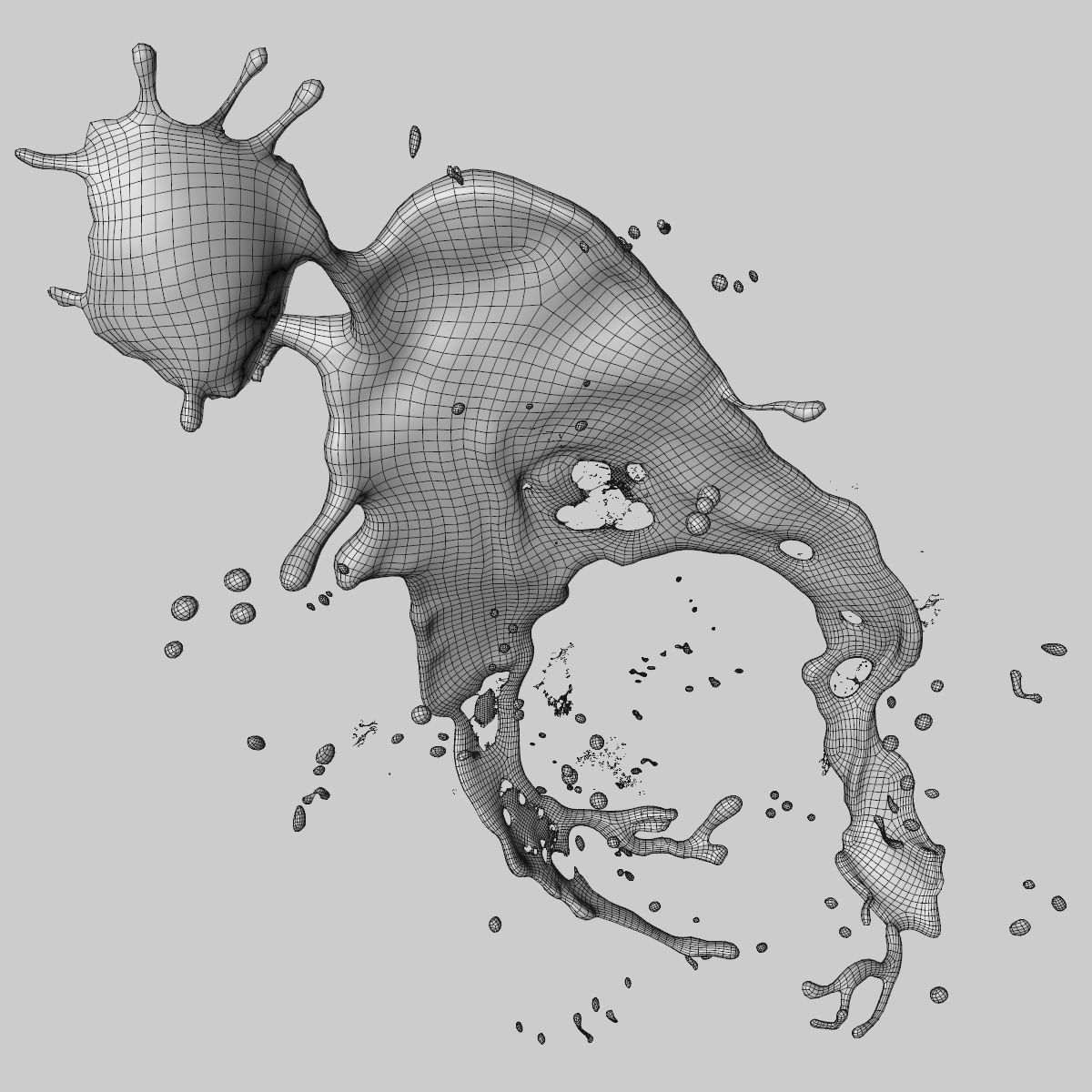 Water Splash 3D model_10