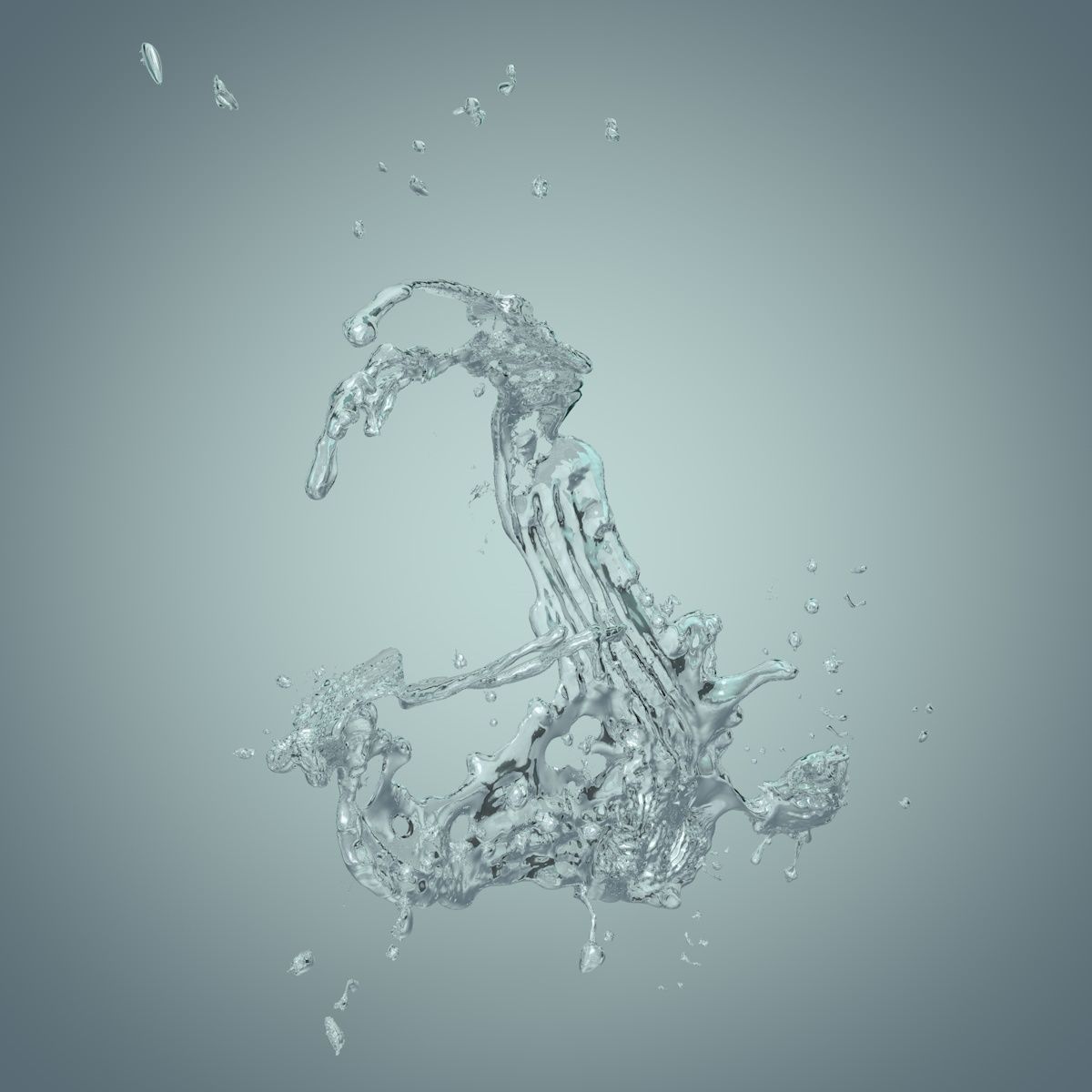 Water Splash 3D model_3