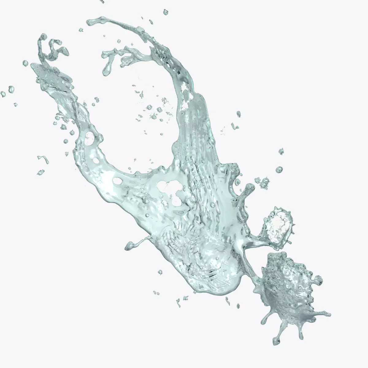 Water Splash 3D model_0